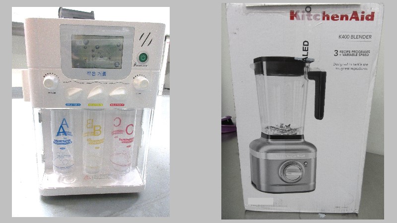 Gesichtspflege Geräte (links) und Küchengeräte (rechts) - Verbrauchertag Fotos: Hauptzollamt DD