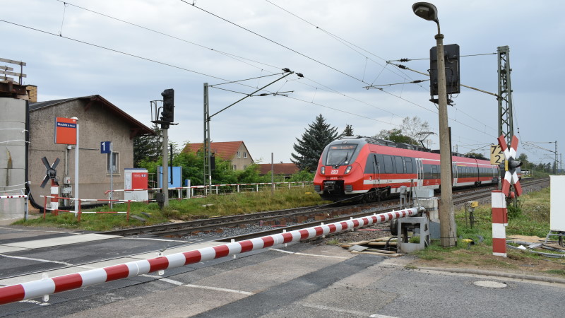 Ausbaustrecke Leipzig- Dresden: Das erste Gleis im Streckenabschnitt Zeithain - Leckwitz wird neu gebaut  Foto: MeiDresden.de/Mike Schiller