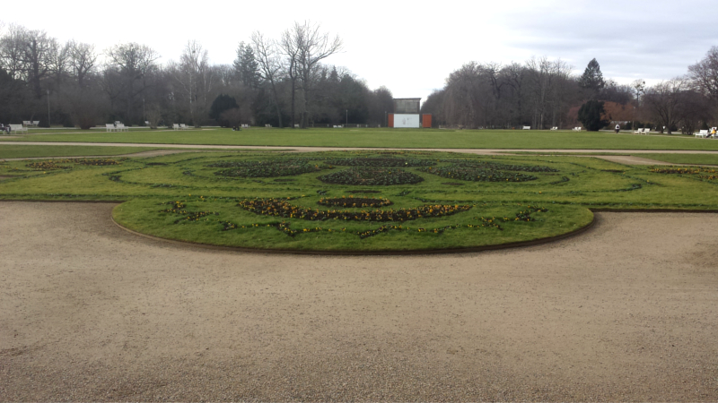 Am Palais im Großen Garten wurden die Schmuckbeete mit Frühlingsblumen bepflanzt ©MeiDresden.de