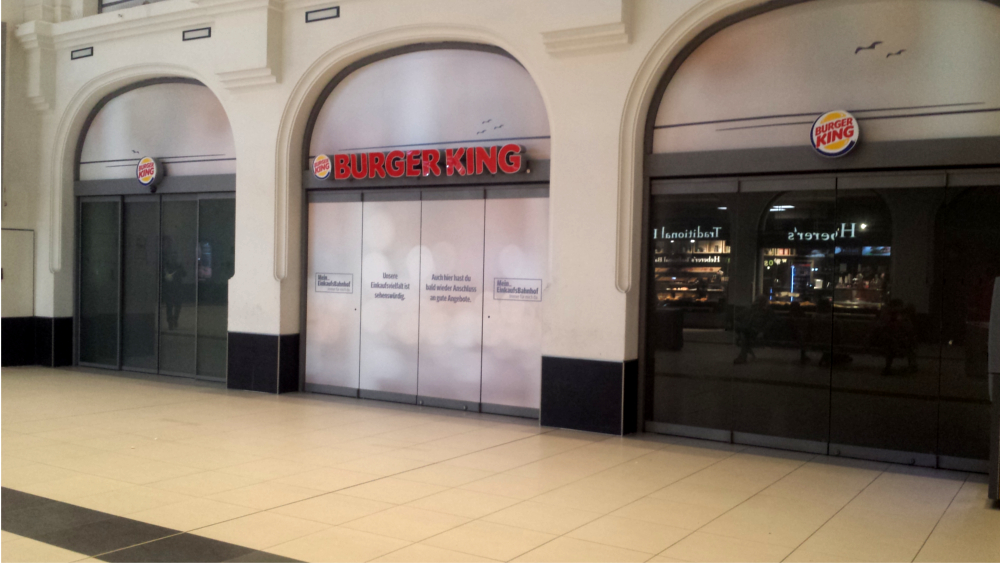 Geschlossener Burger King auf dem Dresdner Hauptbahnhof  ©MeiDresden.de