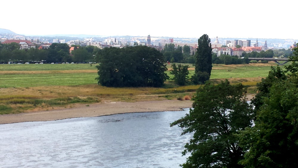 Niedrigwasser in Dresdens Fließgewässern ©MeiDresden.de