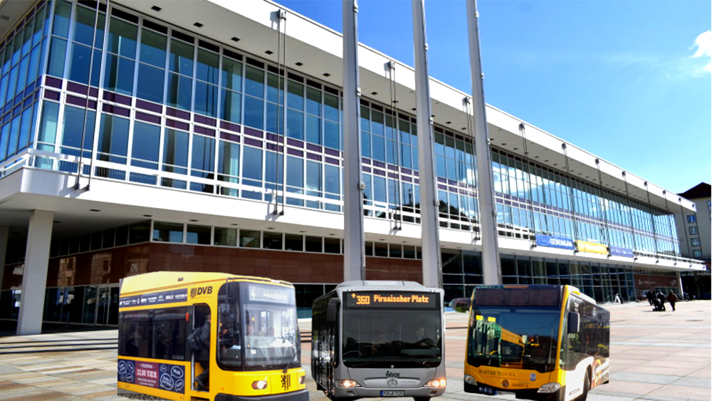 Mit Bus und Bahn zur Dresdner Philharmonie ©MeiDresden.de (Bildmontage)