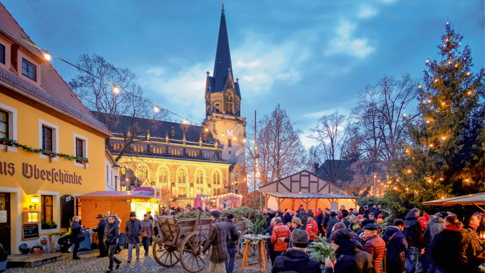 Lichterglanz und Budenzauber in Altkötzschenbroda ©Norbert Millauer/ Stadtverwaltung Radebeul