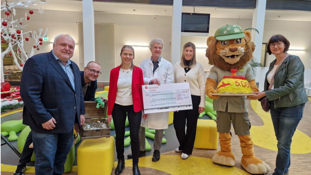 Spendenbergabe in der Uni Kinderklinik ©Zoo Leipzig