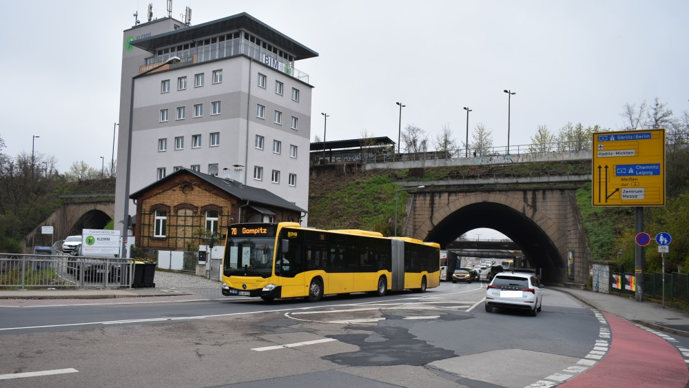 Verkehrsversuch in Cotta stabilisiert Busfahrplan ©MeiDresden.de