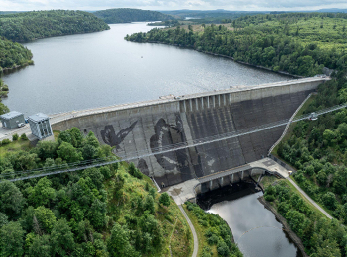 An Deutschlands höchster Trinkwassertalsperre, der Rappbodetalsperre im Harz, entsteht ein monumentales Kunstwerk. ©Talsperrenbetrieb Sachsen-Anhalt