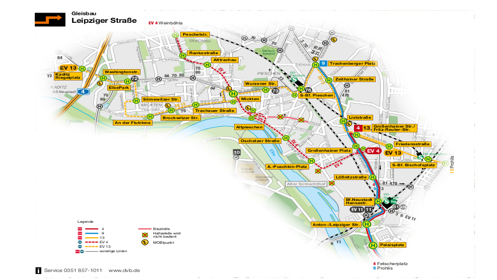 Bau Leipziger Straße ©DVB AG
