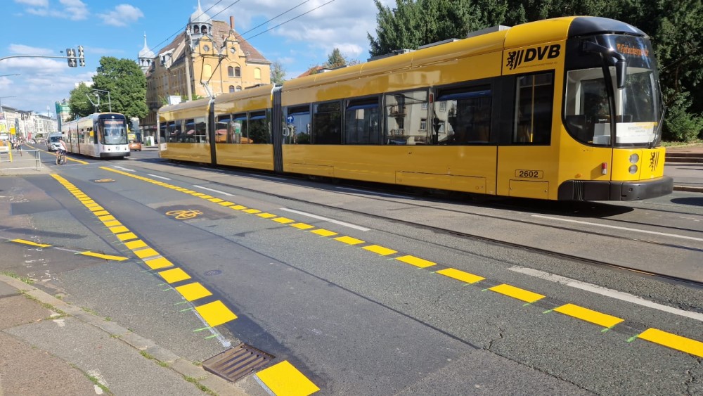 Verkehrsversuch Kesselsdorfer Straße   © Leserfoto MR