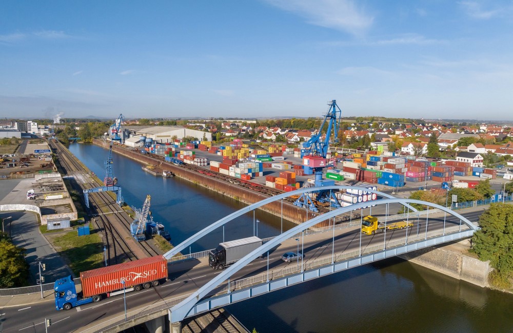 Hafen Riesa  Foto: © Sächsische Binnenhäfen Oberelbe GmbH