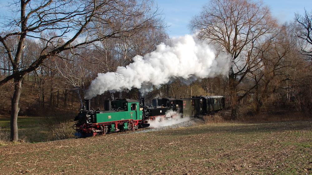 Vorerst letzte Fahrt der  IV K Nr. 176 vor der vorgeschriebenen Untersuchung. Foto: Traditionsbahn Radebeul