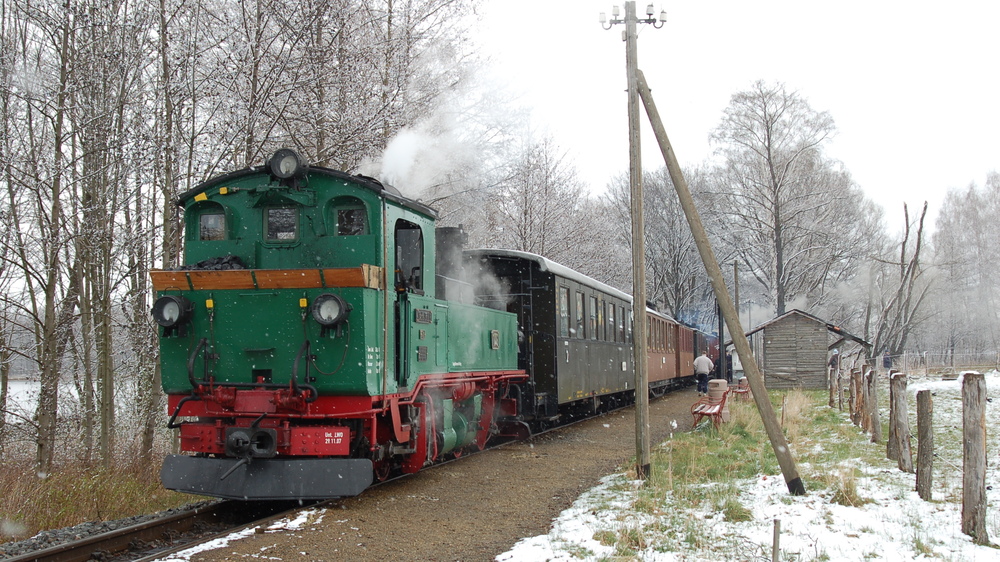 Vorerst letzte Fahrt der  IV K Nr. 176 vor der vorgeschriebenen Untersuchung. Foto: Traditionsbahn Radebeul