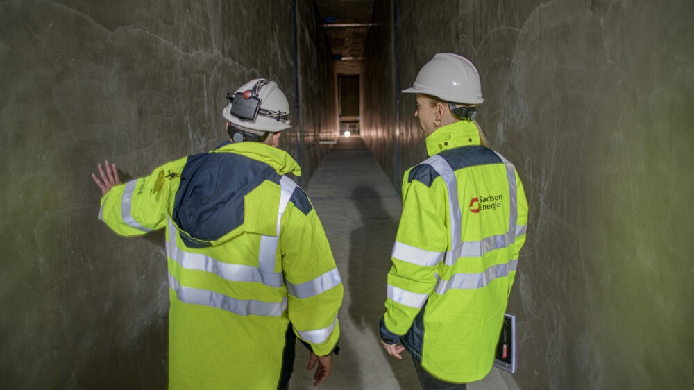 Sanierungsarbeiten im Reinwassersammelkanal im Wasserwerk Hosterwitz 2023.   Copyright: René Paul