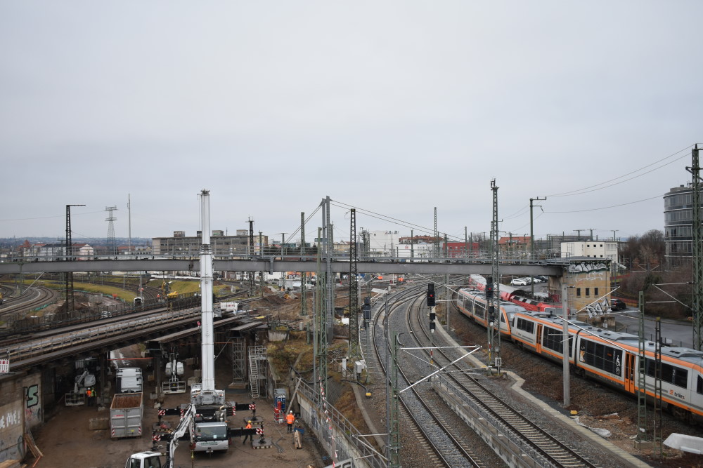 Kreuzungsbauwerk an der Budapester Straße  Foto: © MeiDresden.de/Mike Schiller