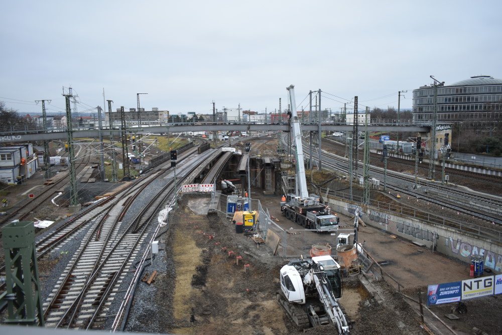 Kreuzungsbauwerk an der Budapester Straße  Foto: © MeiDresden.de/Mike Schiller