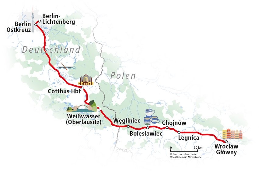 Trasse des Kulturzuges © terra press GmbH