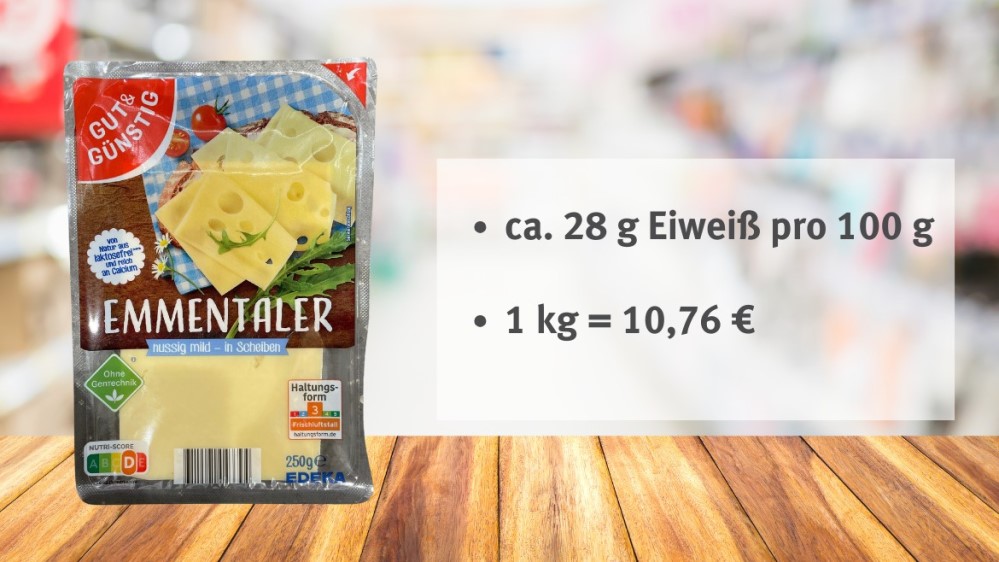 Natürliche Eiweißquelle Emmentaler   © Verbraucherzentrale Hamburg e.V
