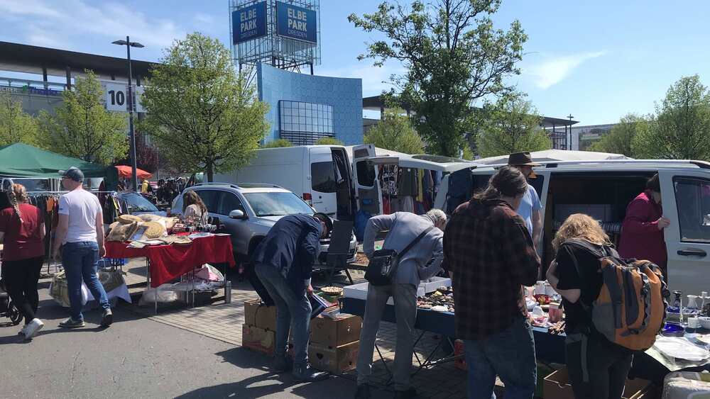 Flohmarktstände Elbepark Dresden. Foto:PR