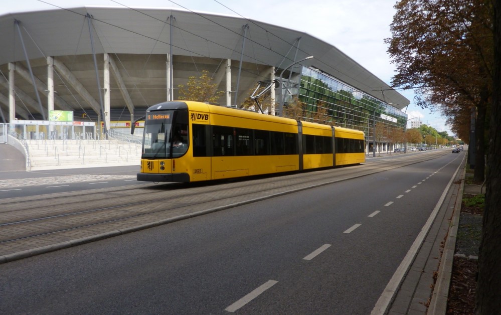 Verkehrbehinderungen anlässlich des Fussballspiels im Rudof Harbig Stadion am Samstag erwartet.   Foto: © Steffen Natzschka