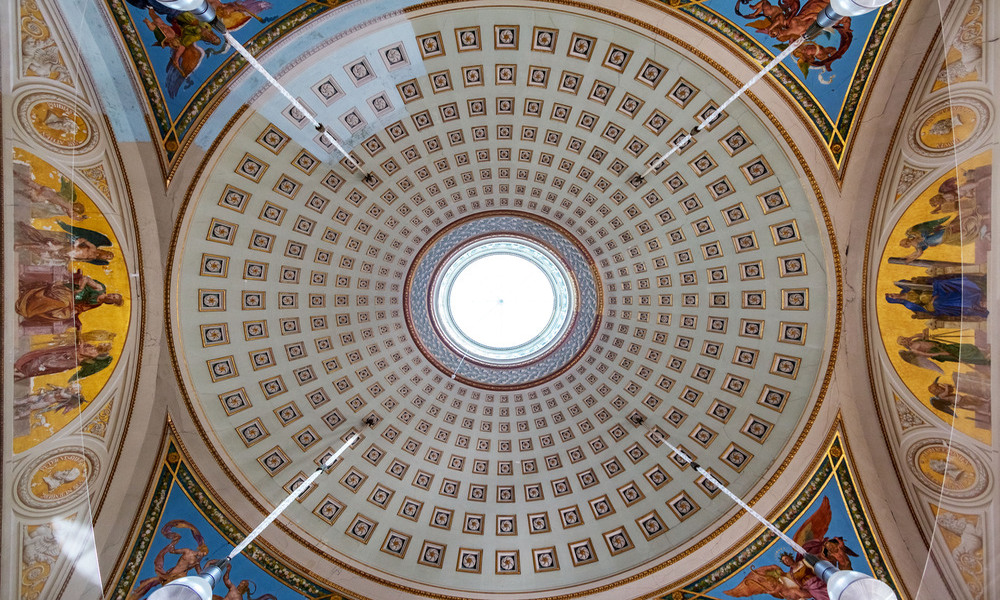 Deckengemälde im Kuppelsaal .Foto: Sandor Kotyrba