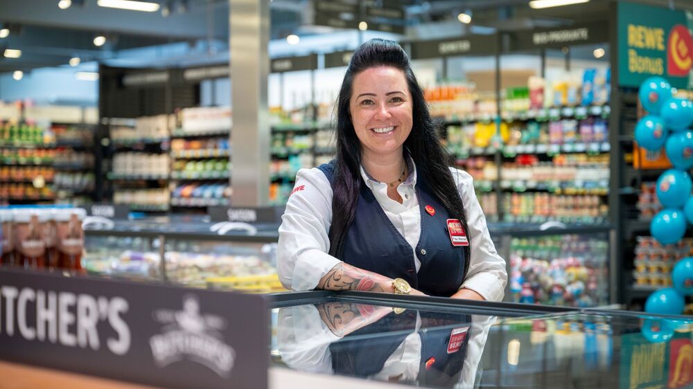 "REWE Dresden Klotzsche Susanne Werner" Kauffrau Susanne Werner . Foto:Crispin-Iven Mokry