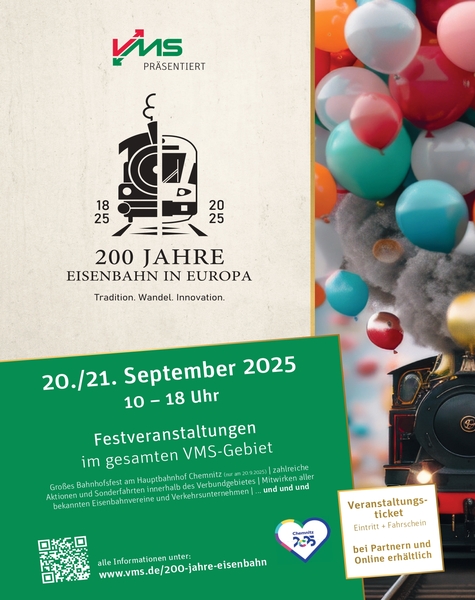 Plakat 200 Jahre Eisenbahn . Bild. VMS
