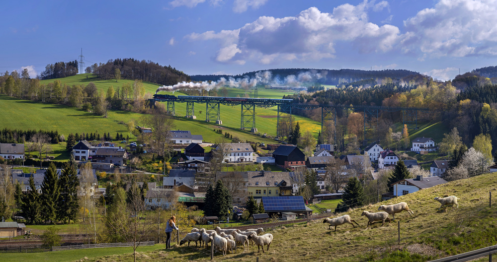 Aussichtsbahn Viadukt Markersbach Foto: TVE / Uwe Meinhold
