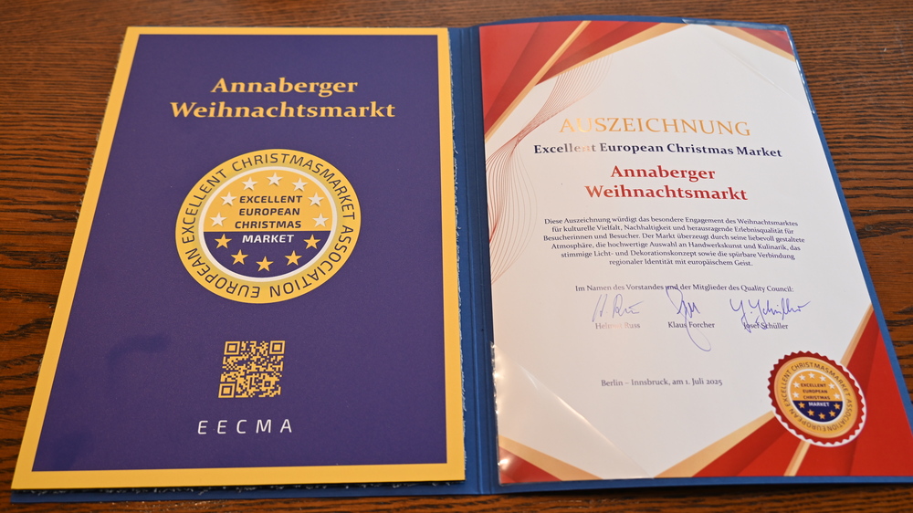 Auszeichnung Annaberger Weihnachtsmarkt EECM 2025 @Annett Flämig