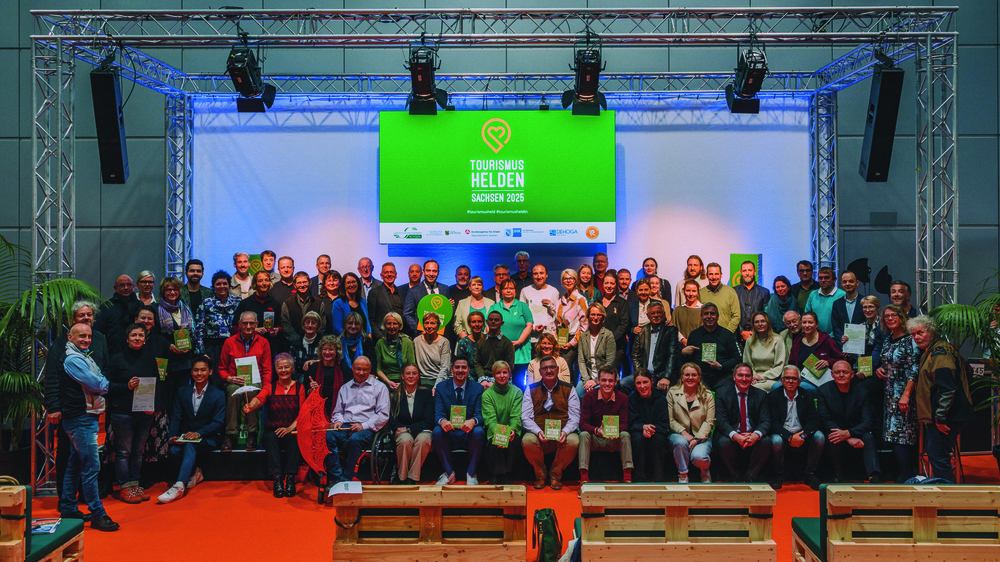 Gruppenbild Tourismushelden 2025. Foto: Alena Seidel Messe Stuttgart
