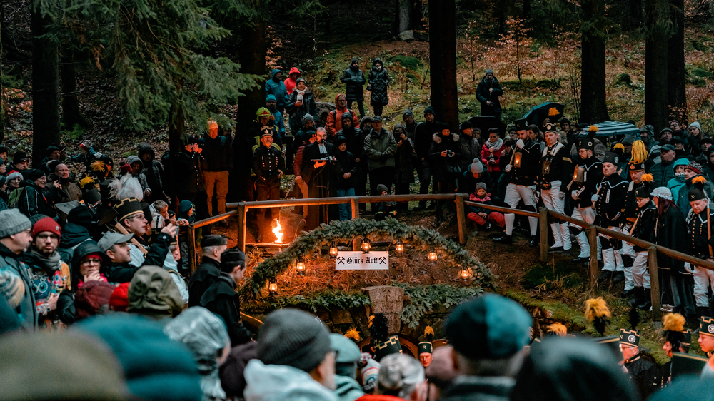 Mettenschicht Andreas-Gegentrum-Stollen Jöhstadt Steinbach 2024 Foto © TVE, Norman Wolf