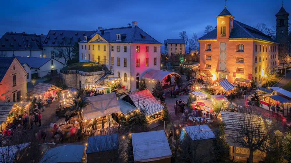 Weihnachtsmarkt auf der Festung Königstein. Foto: Sebastian Rose/Festung Königstein gGmbH