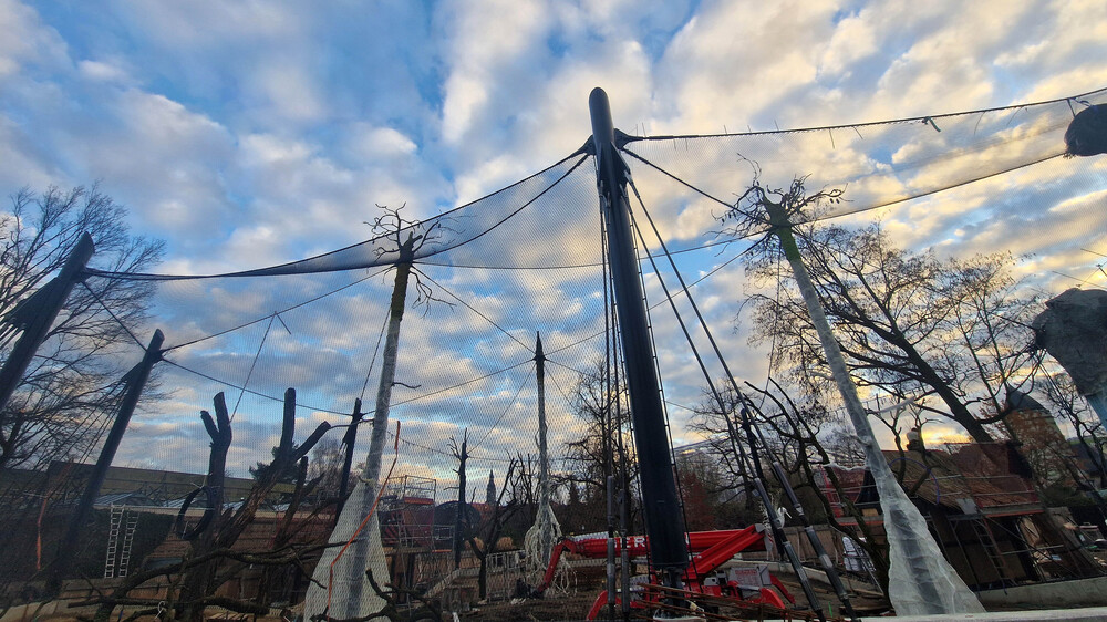 Die neuen Volieren werden für die Besucher begehbar und die Vögel zum großen Flugraum.© Zoo Leipzig