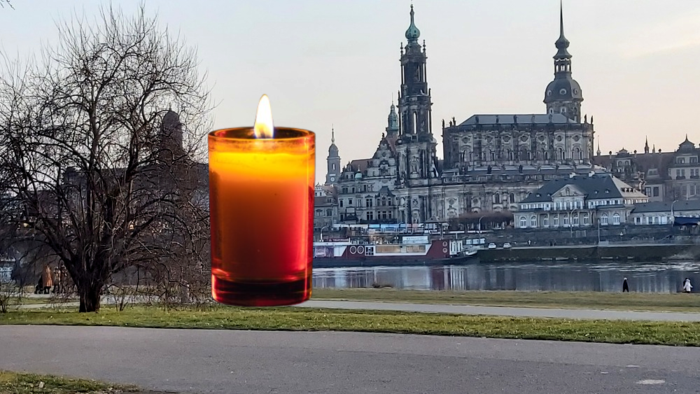 Sächsische Aussendungsfeier des Friedenslichts am 2. Advent ab 14 Uhr in der Dresdner Kathedrale. Foto: MeiDresden.de (Bildmontage)