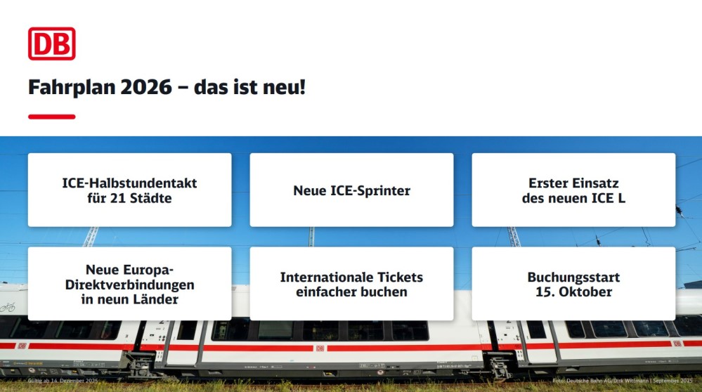 Fahrplan Uebersicht  © Deutsche Bahn AG