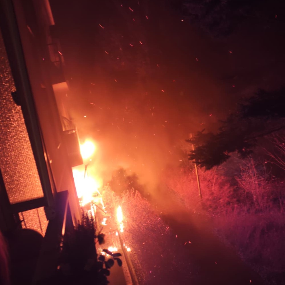 Brand eines Balkon   © privat