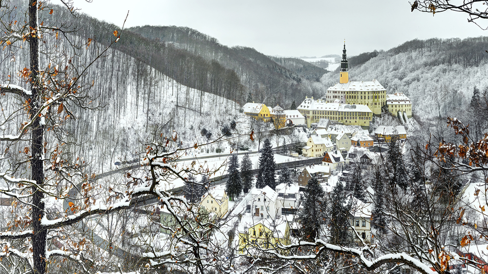 Schloss Weesenstein Winter . Foto: Carlo Boettger
