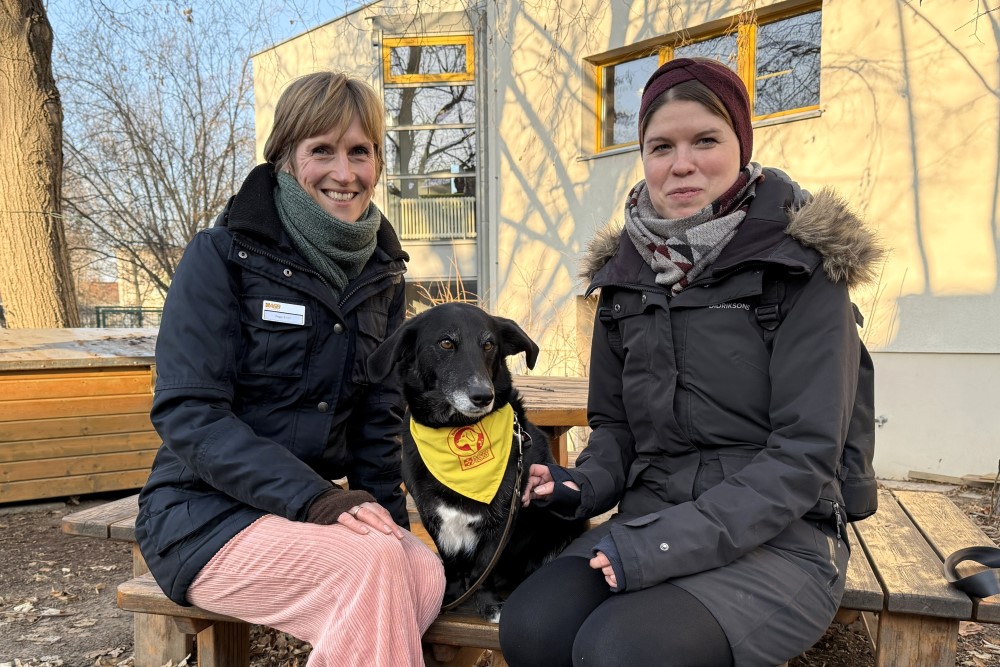 ASB Peggy Scharl mit Pina Franziska Simon SLUB.  Foto Sabine Mutschke