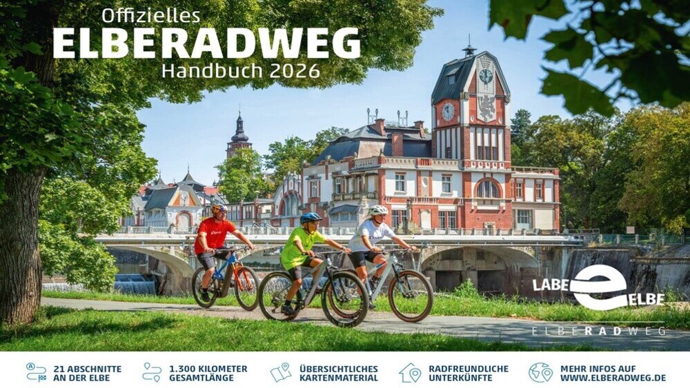 Titelseite Elberadweg Handbuch 2026. Foto: Koordinierungsstelle Elberadweg Süd
