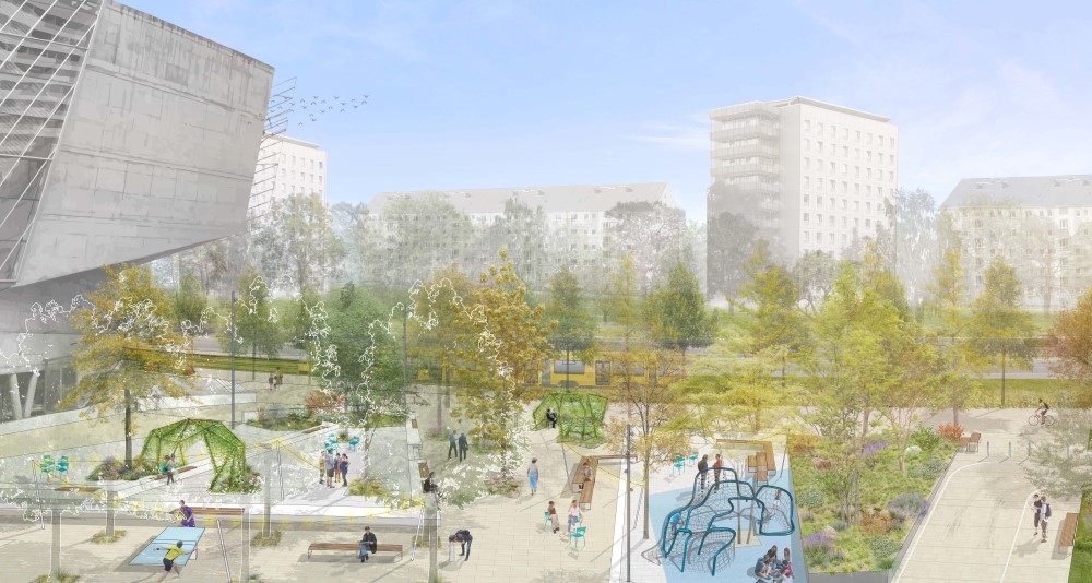 Visualisierung Kristallpalast     © Blaurock Landschaftsarchitektur