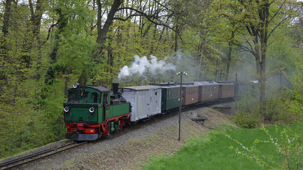 Fruhling mit der Traditionsbahn. Foto: Traditionsbahn Radebeul e.V.