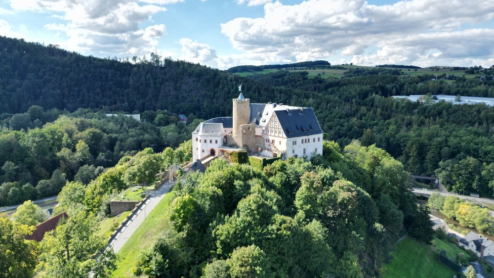Burg Scharfenstein von oben Foto: Foto ASL Schlossbetriebe gGmbH.