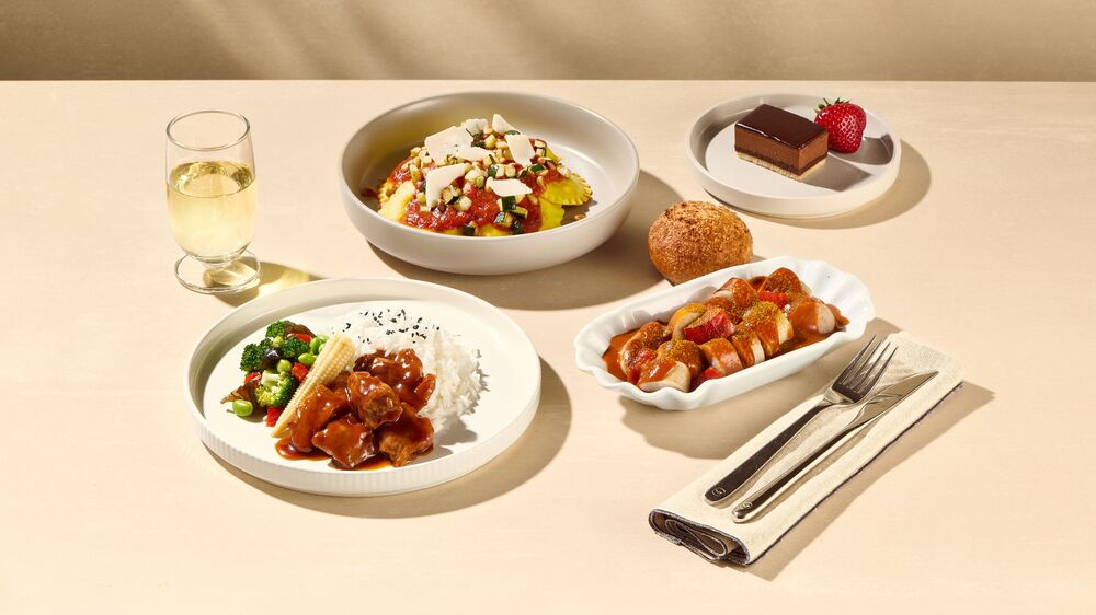 Onboard Delights - Hotmeal Ensemble. Foto: Lufthansa
