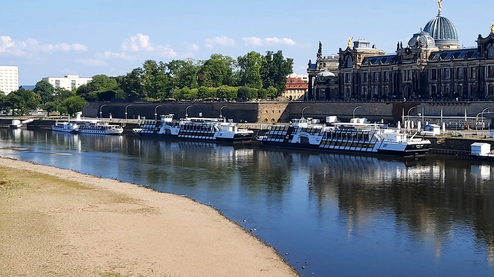 Nach langer Dürre und Hitze endlich wieder etwas mehr Wasser in der Elbe. Foto: MeiDresden.de