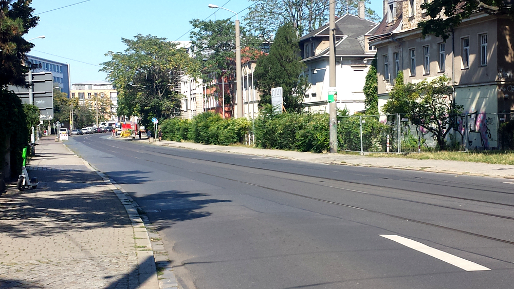 Ausbau Königsbrücker Straße  beginnt. Foto: MeiDresden.de